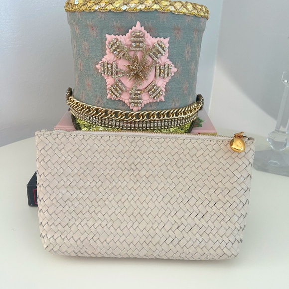 Madewell Handbags - Madewell Handwoven Zip Pouch Cream